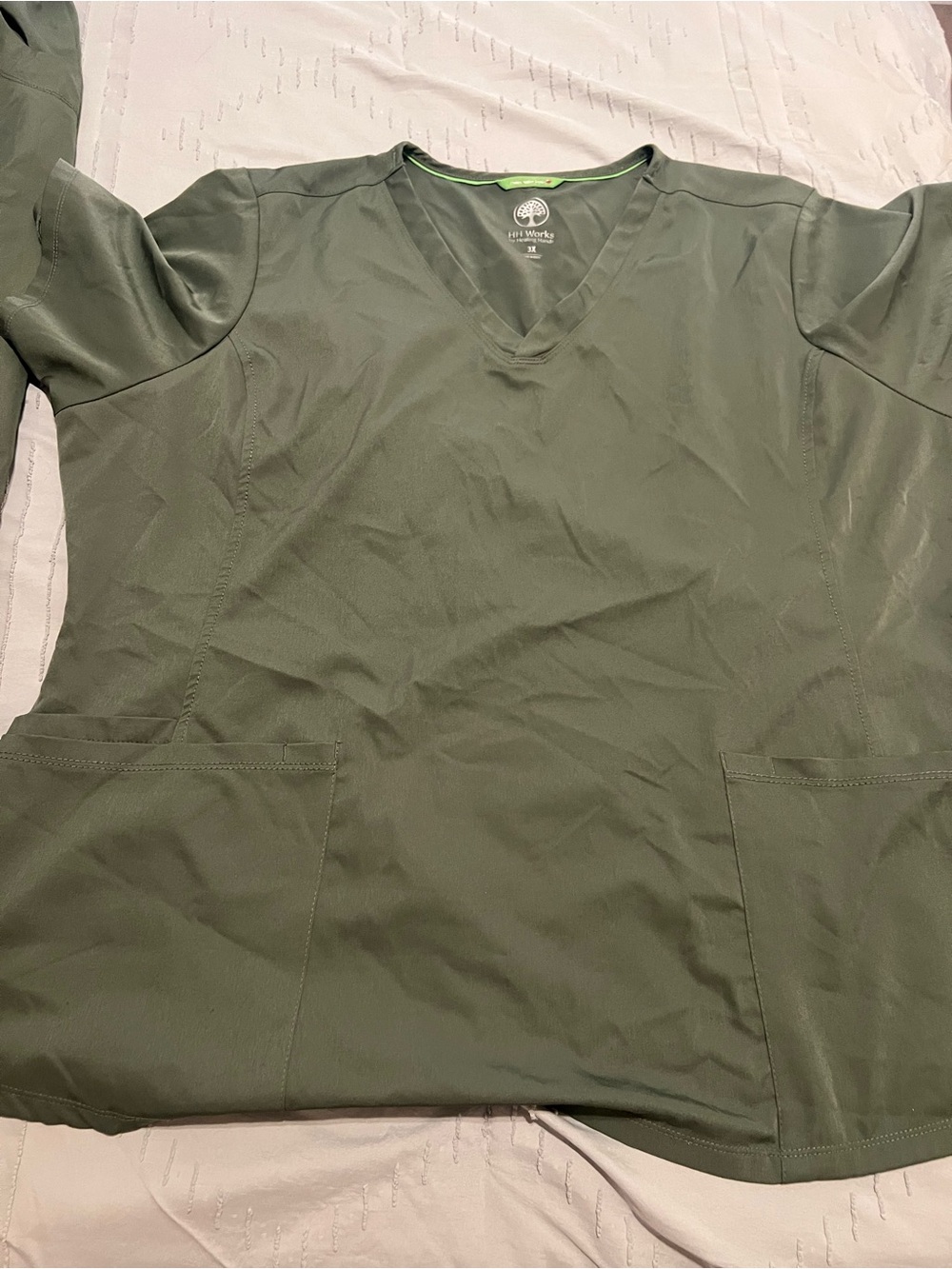 Healing Hands HH Works Olive Green Scrub Set 3X Top XLP Pants